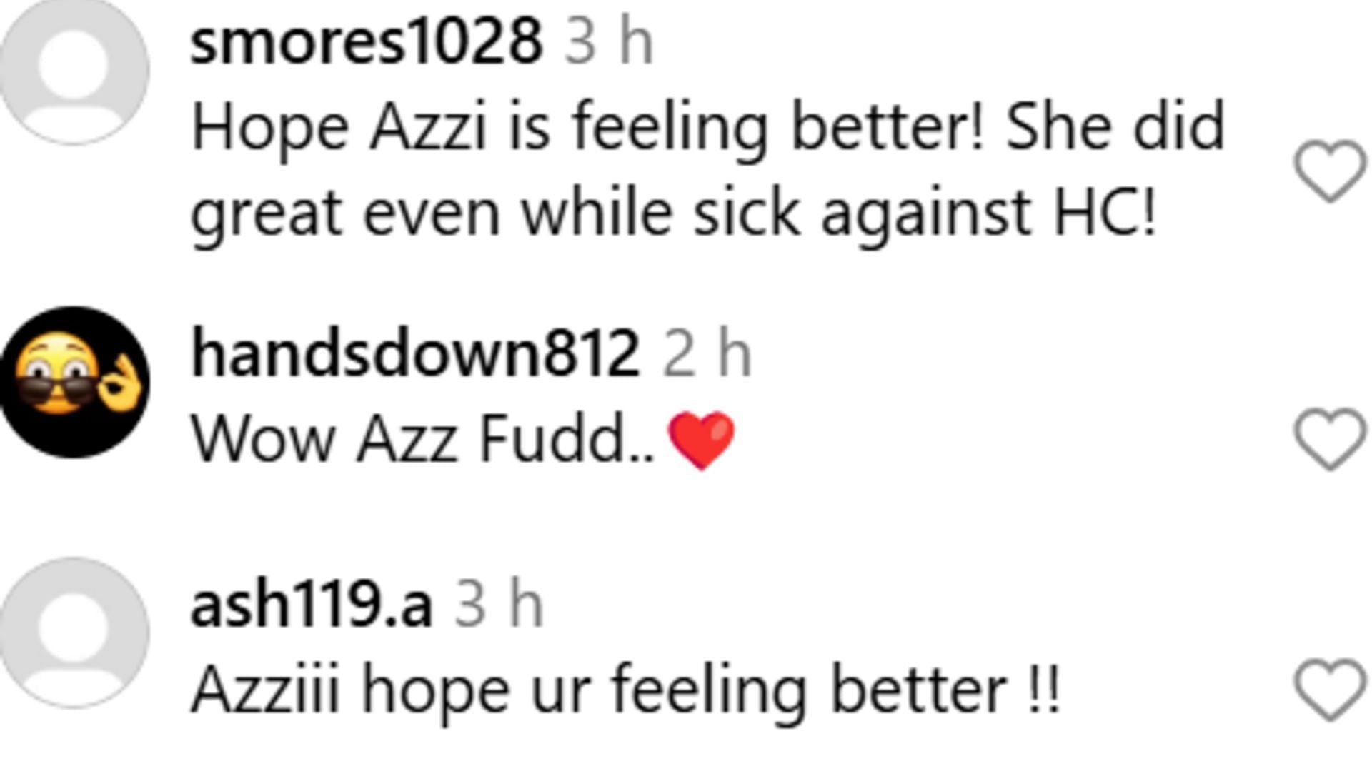 UConn fans were quick to shower love on the &quot;People&#039;s Princess&quot; Azzi Fudd. (Credits: IG / @uconnwbb)