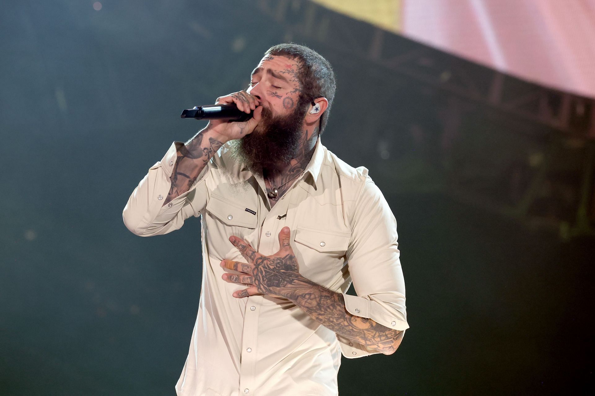 Post Malone at the Global Citizen Festival 2024 - Source: Getty