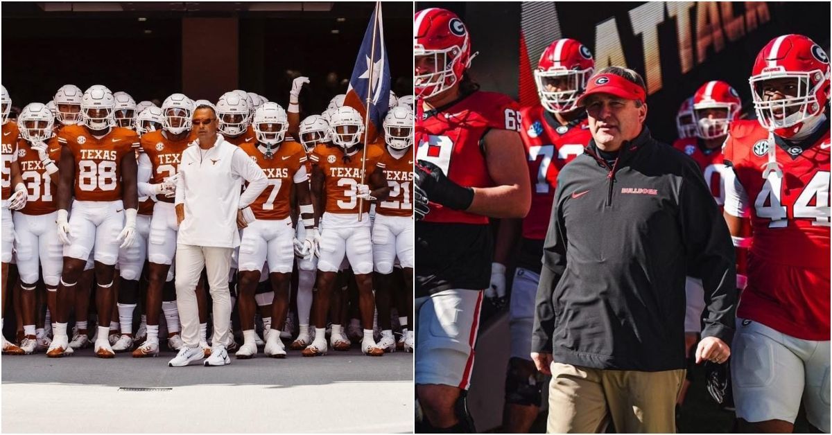 Texas vs Georgia (Credits: Steve Sarkisian and Georgia football Instagram)