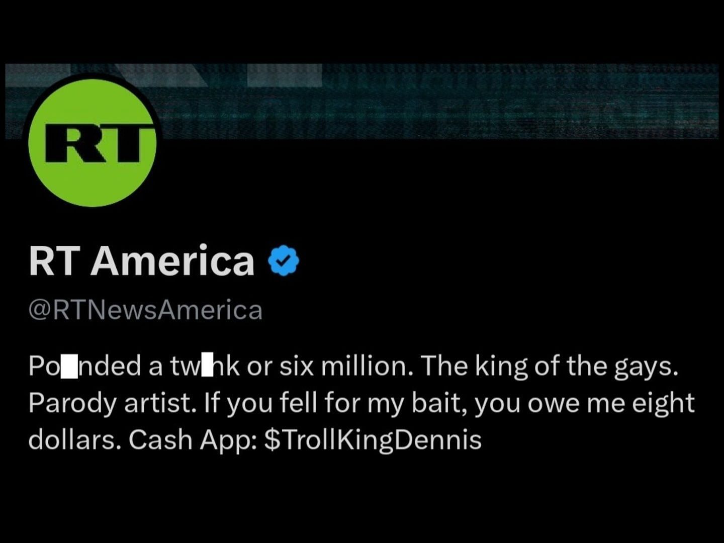 The X account&#039;s bio stating they are satirical in nature. (Image via X/@RTNewsAmerica)