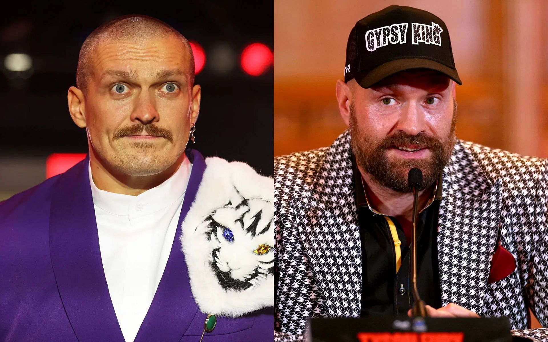 Tyson Fury (right) shares ice-cold preview of his plans to demolish Oleksandr Usyk (left) in their rematch [Images courtesy: Getty Images]