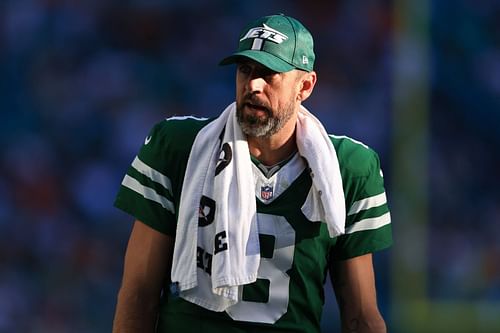 Aaron Rodgers during New York Jets v Miami Dolphins - Source: Getty