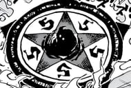 Saint Saturn's magic circle as seen in the manga (Image via Eiichiro Oda/Shueisha)