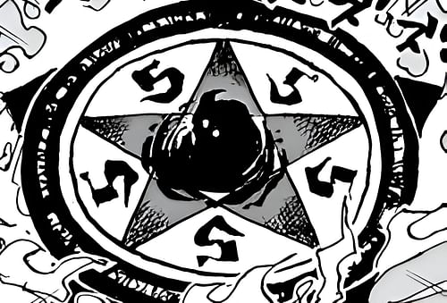 Saint Saturn's magic circle as seen in the manga (Image via Eiichiro Oda/Shueisha)