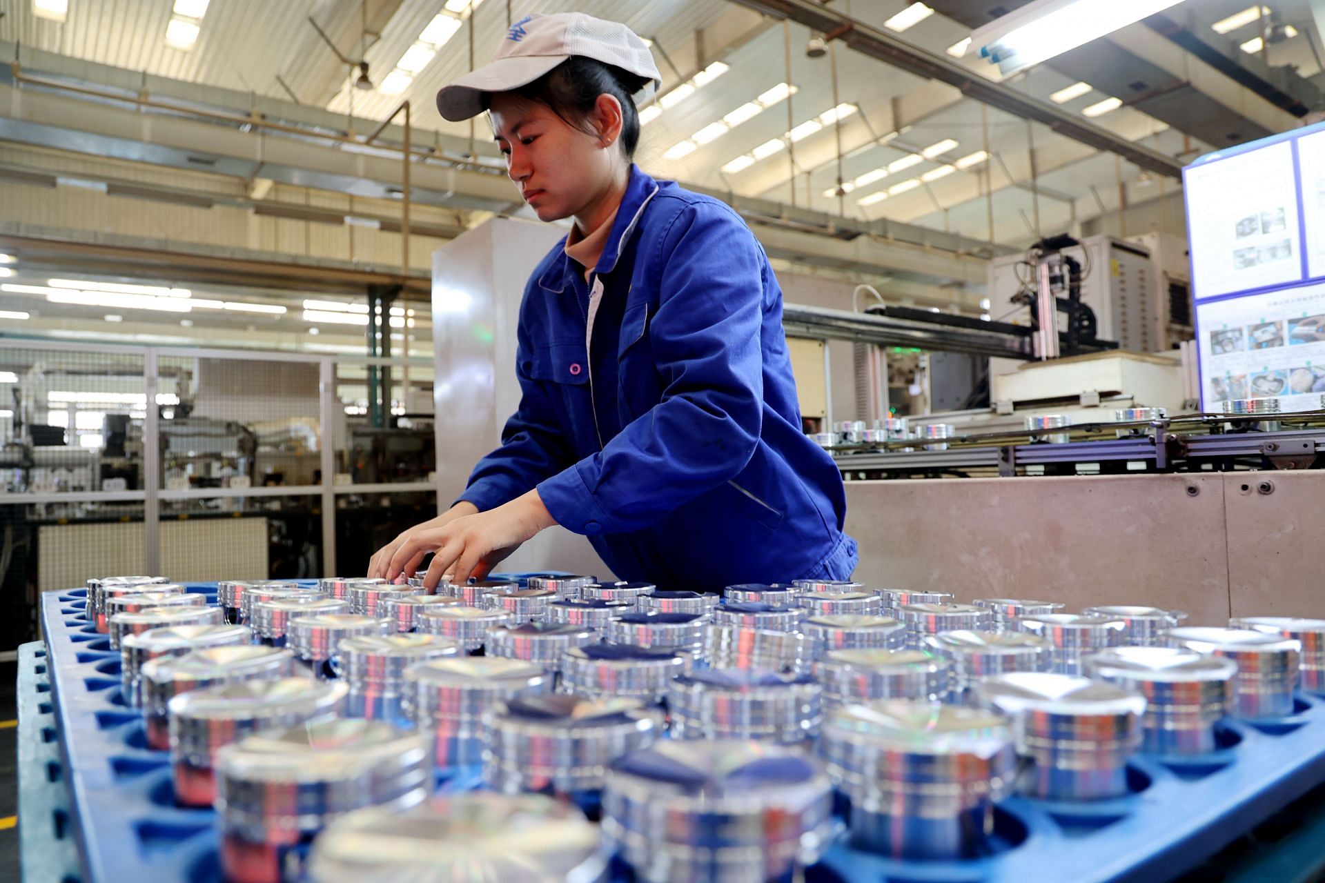 China Manufacturing Industry Piston Export (Image via Getty)