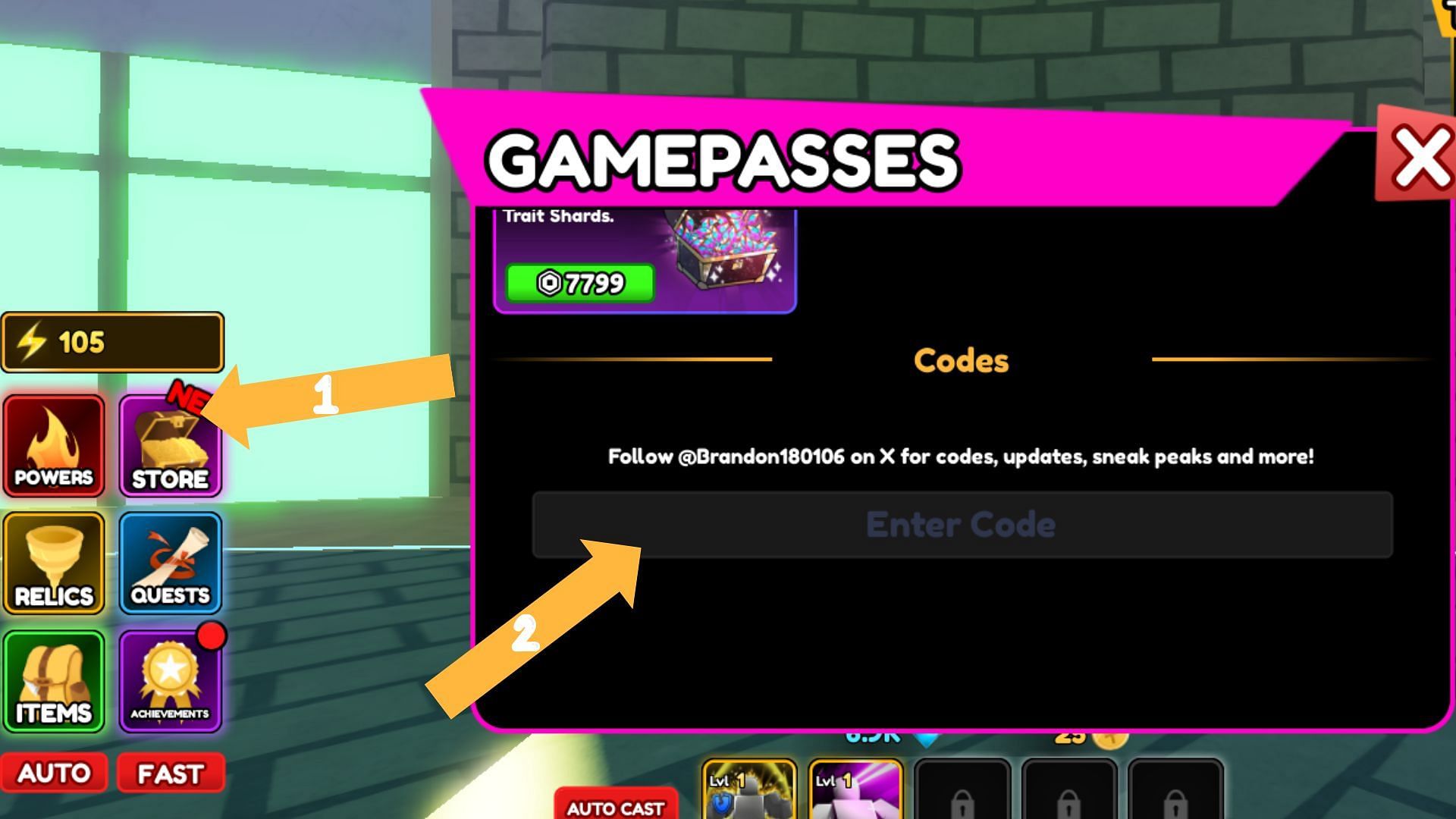 The code box in Anime Multiverse does not have any redemption button (Image via Roblox)