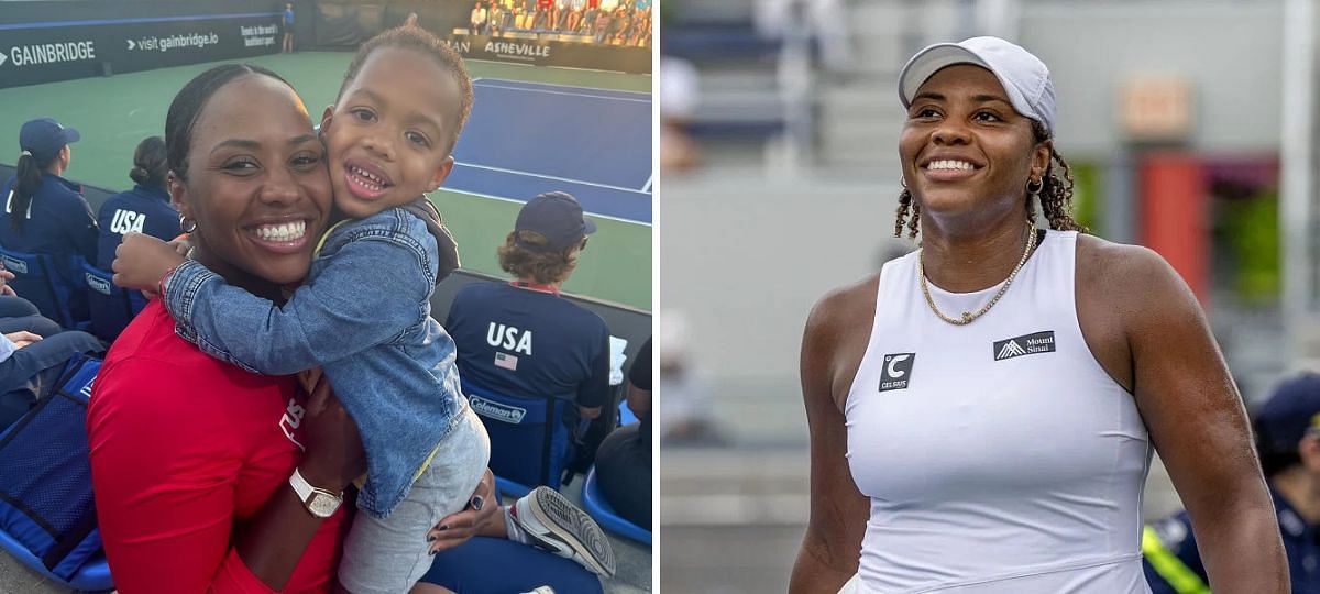 Taylor Townsend and son Adyn [Image source: @tay_taytownsend on Instagram; Getty]