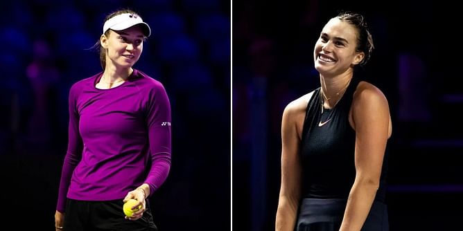"Elena Rybakina is such a nice person, you can't do that to her" - Aryna Sabalenka jokes about nearly blowing 5-0 lead in WTL
