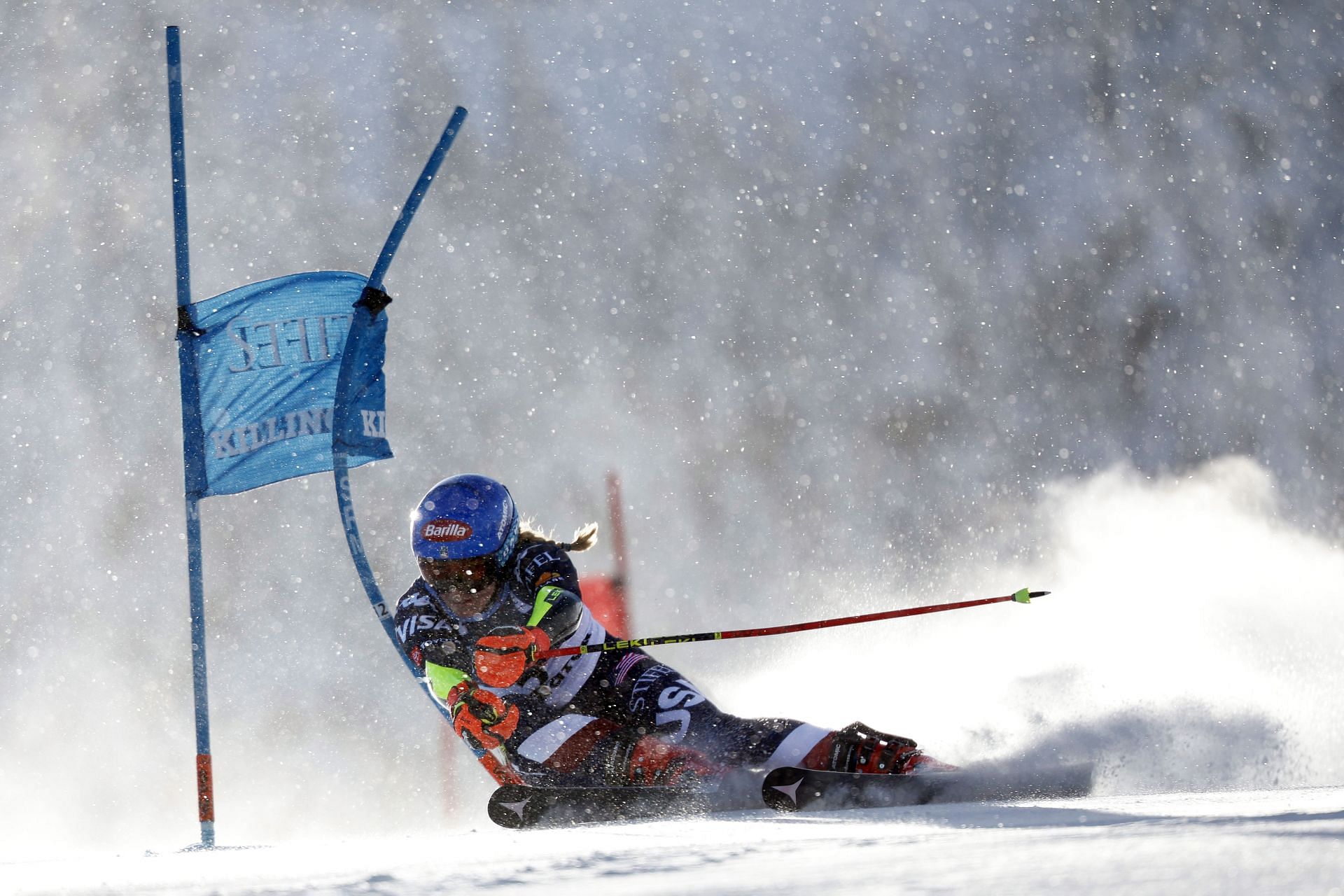 Mikaela Shiffrin competes in the Audi FIS Alpine Ski World Cup - Women&#039;s Giant Slalom - Source: Getty