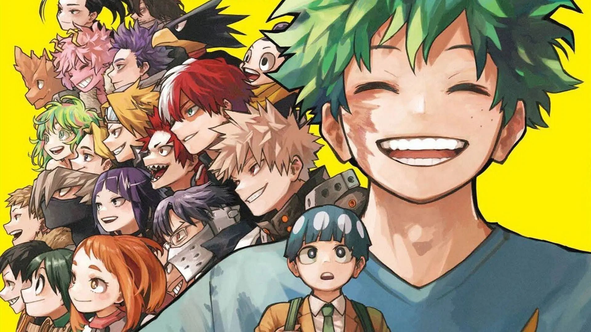 Deku, Dai, and the Class A Heroes (Image via Shueisha)