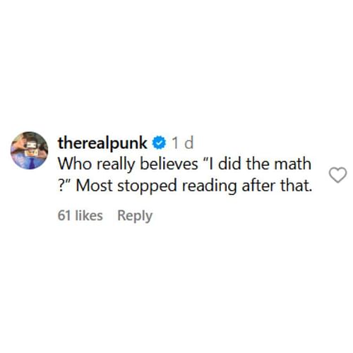 Josh Thomson's response to Jake Paul's post