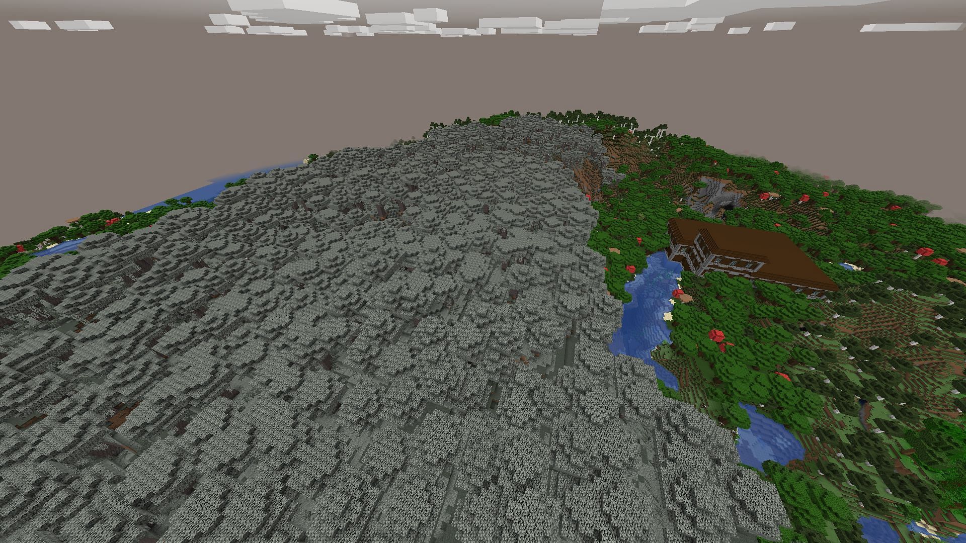 Mansion next to giant Pale Garden biome (Image via Mojang)