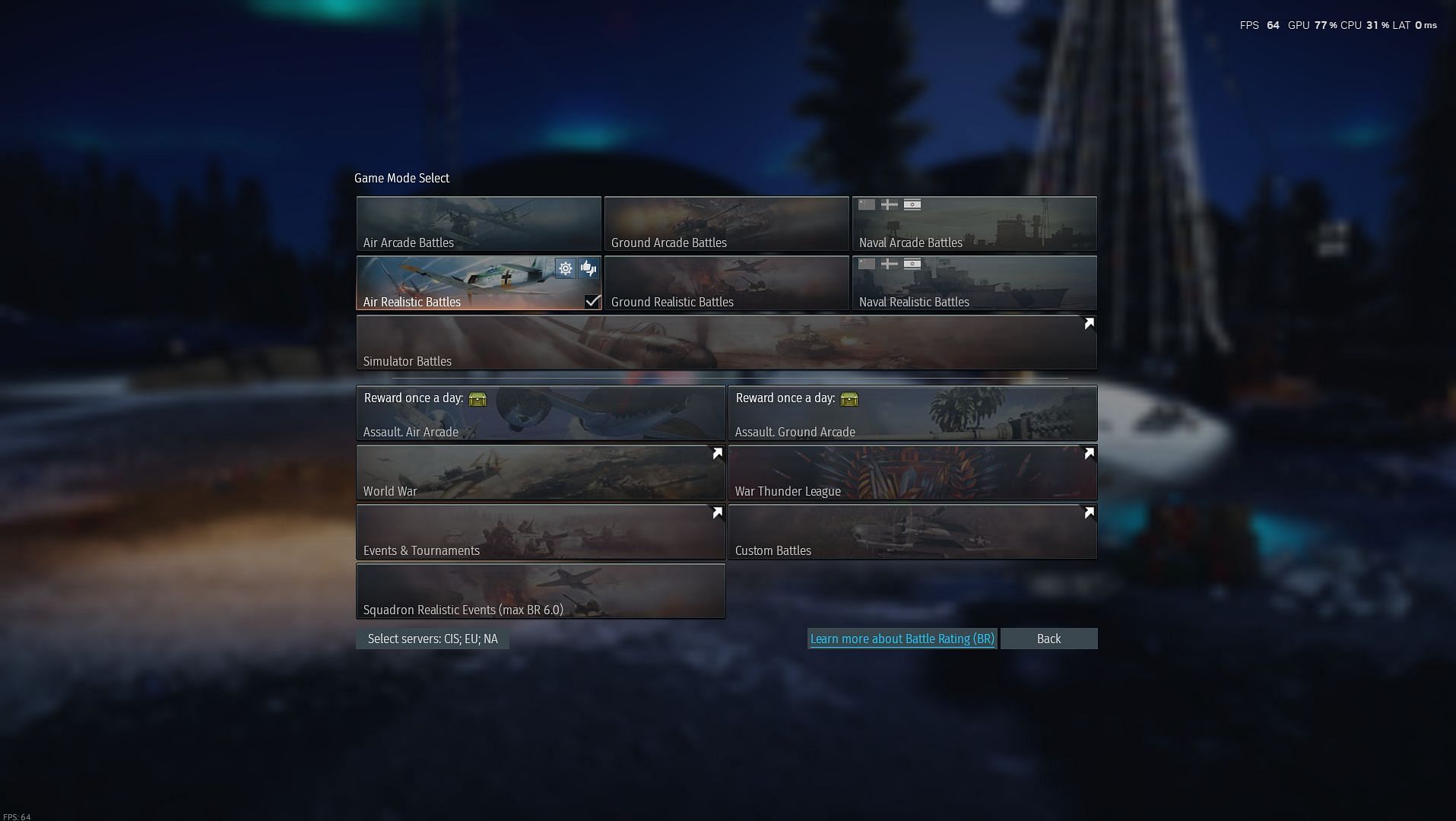 There is no option for historical battles in the game at the moment (image via Gaijin Entertainment)