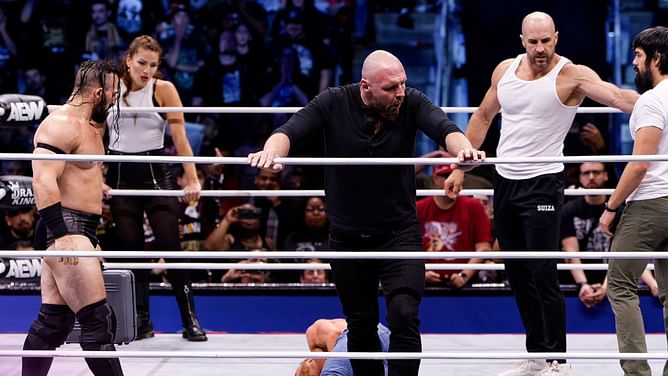 Jon Moxley and Death Riders involved in major beatdown; AEW star dragged out of arena