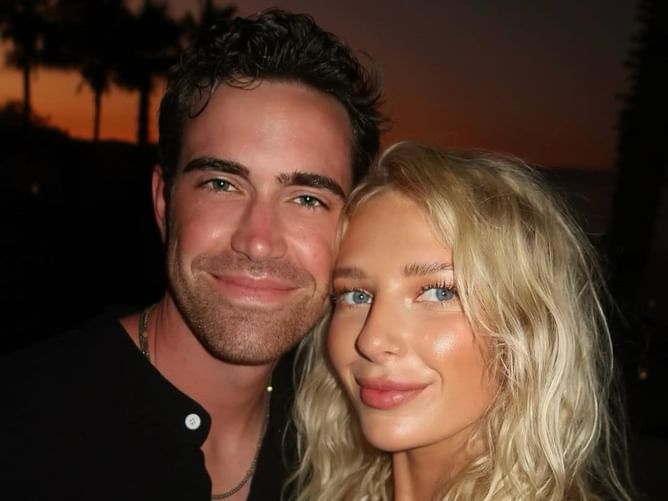 Shane Bieber's wife Kara shows off baby bump during romantic beach getaway with Guardians star