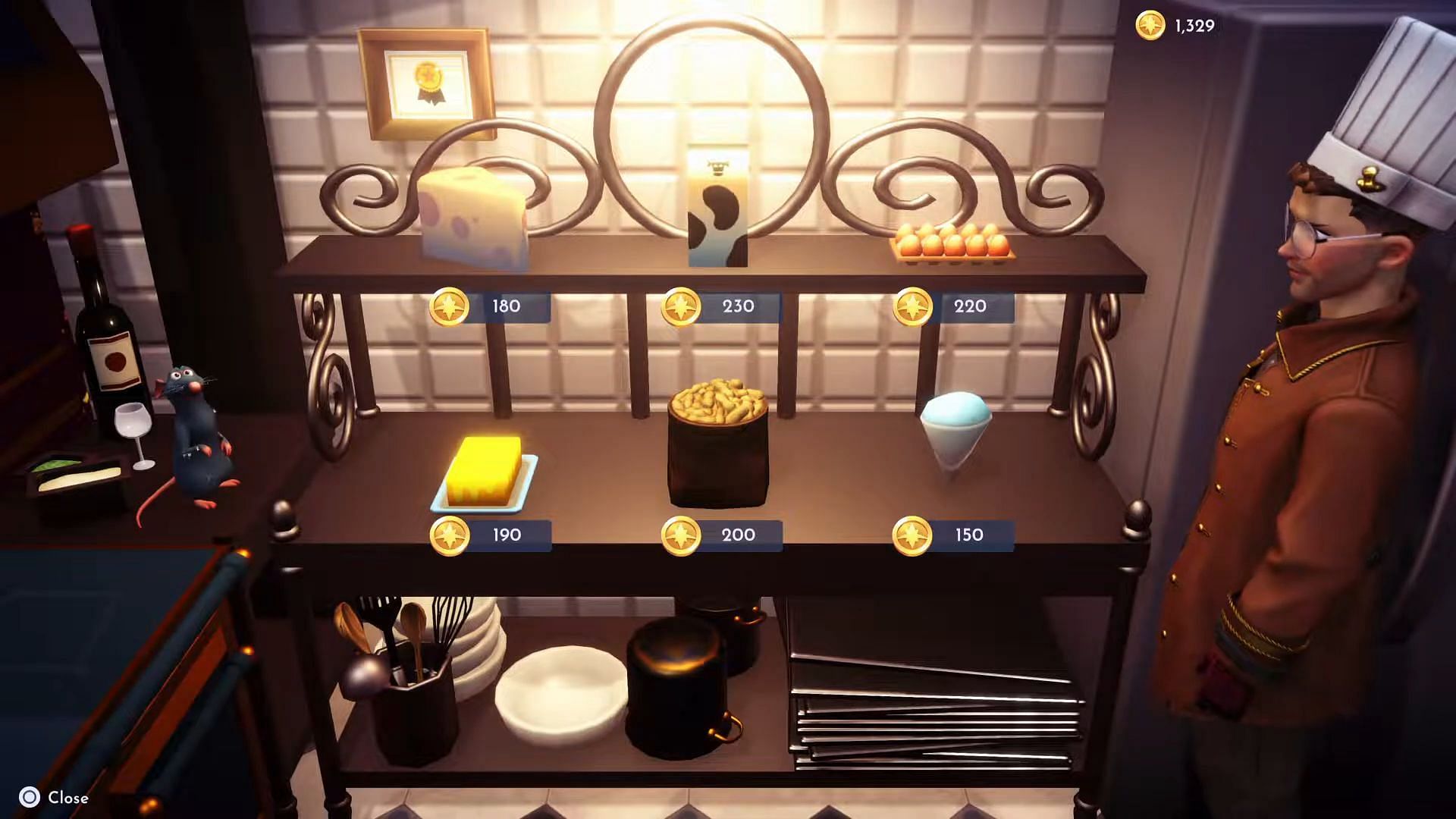 Unlock Remy&#039;s Restaurant in Disney Dreamlight Valley (Image via YouTube/@Greymane Gaming || Gameloft)