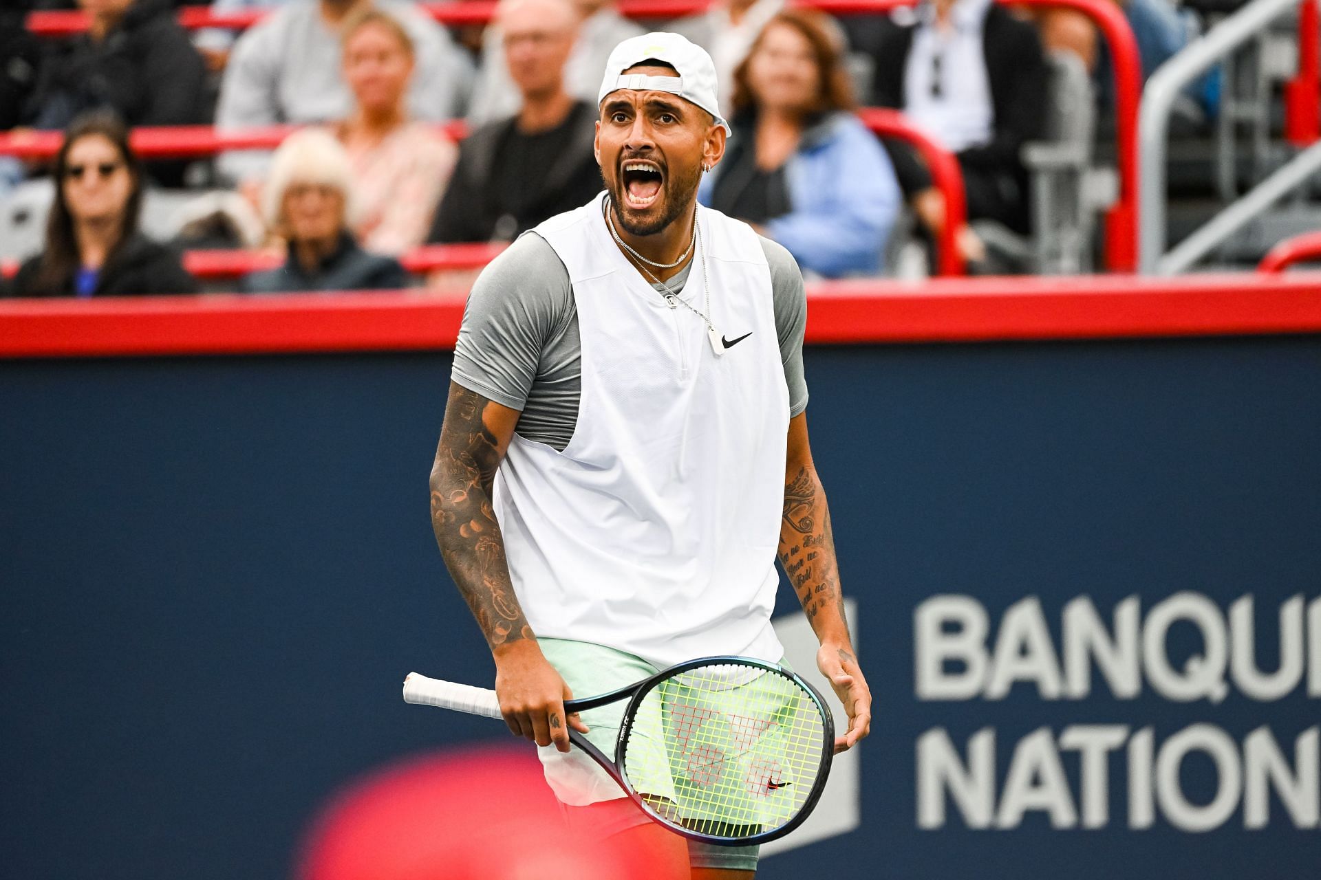 Nick Kyrgios yells at the Montreal Masters 2022 | Getty Images