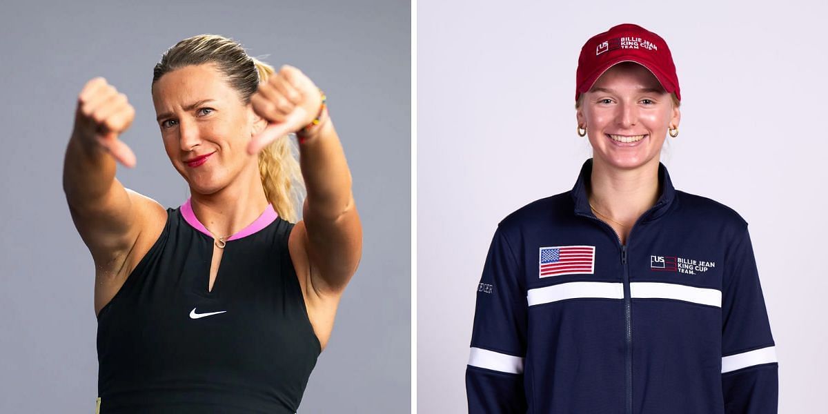 Victoria Azarenka (L) and Ashlyn Krueger (R) [Image source: Getty]