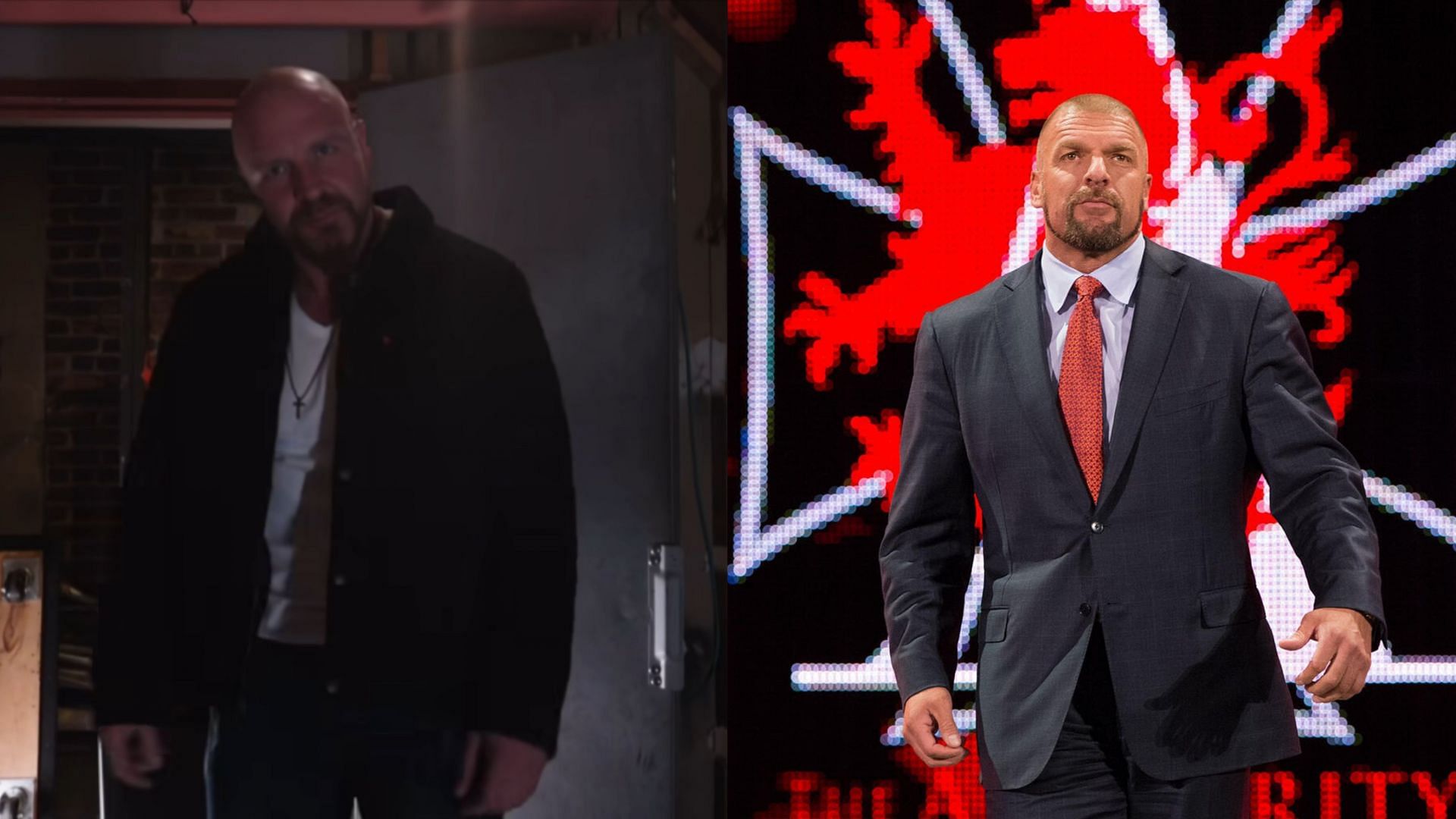 Jon Moxley (left) and Triple H (right) (Image Credits: AEW&rsquo;s Instagram and WWE.com)