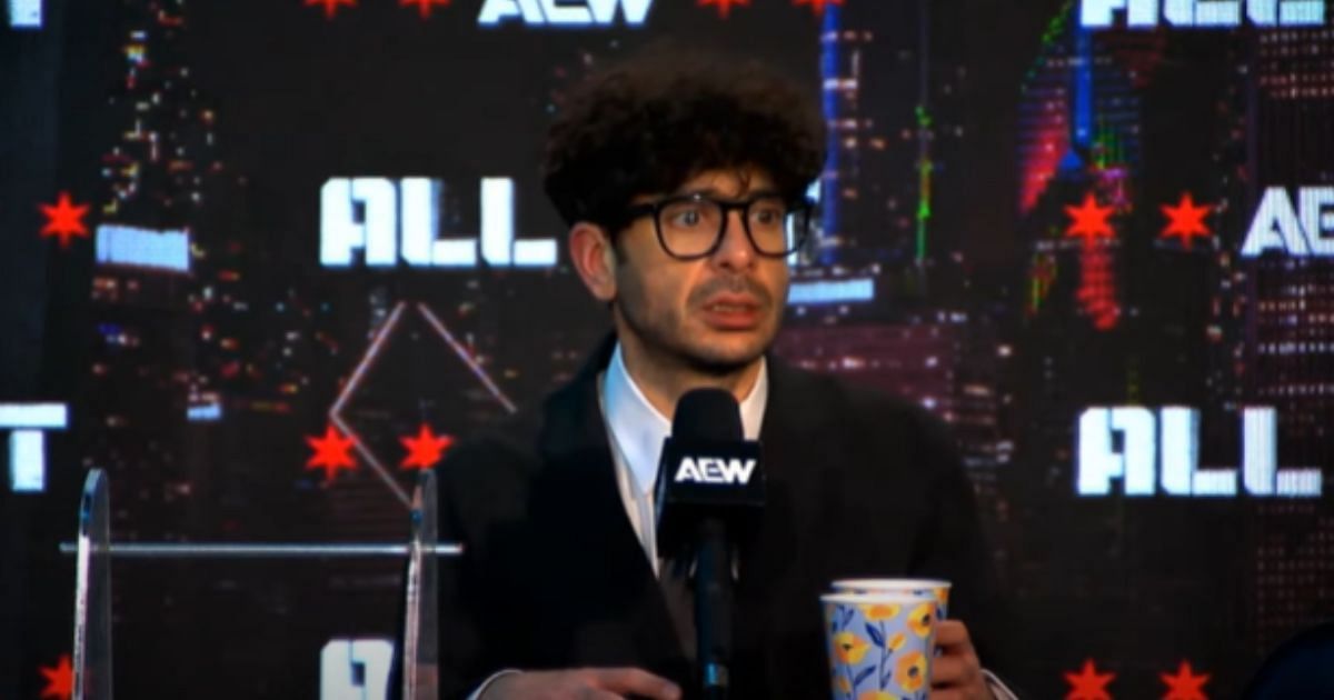 Tony Khan at AEW All Out post show media scrum [Source: AEW on YouTube]