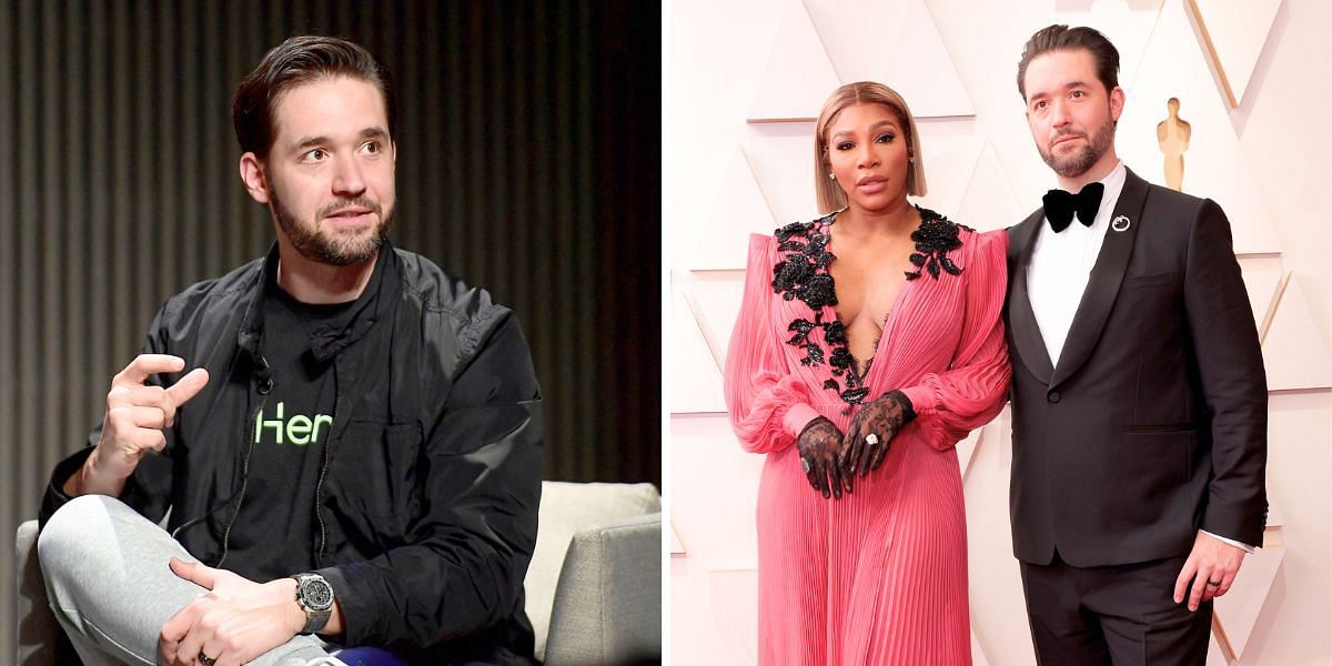 Alexis Ohanian (L) with his wife Serena Williams (R) [Image Source: Getty Images]