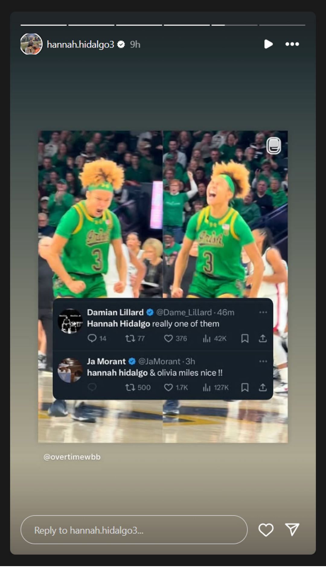 Hidalgo shared Ja Morant and Damian Lillard&#039;s reaction