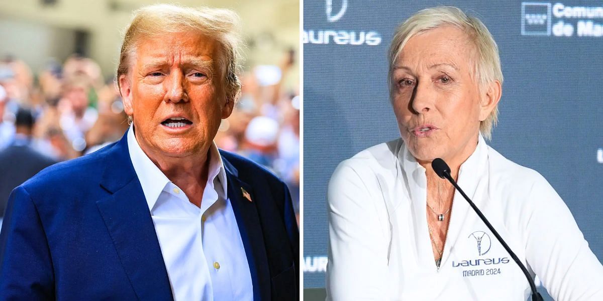 Donald Trump (L) and Martina Navratilova (R) (Image Source: Getty)