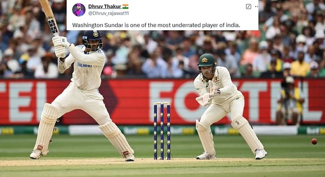 “One of the most underrated players of India” - Fans react as Washington Sundar scores 50 off 162 balls in BGT 2024-25 4th Test