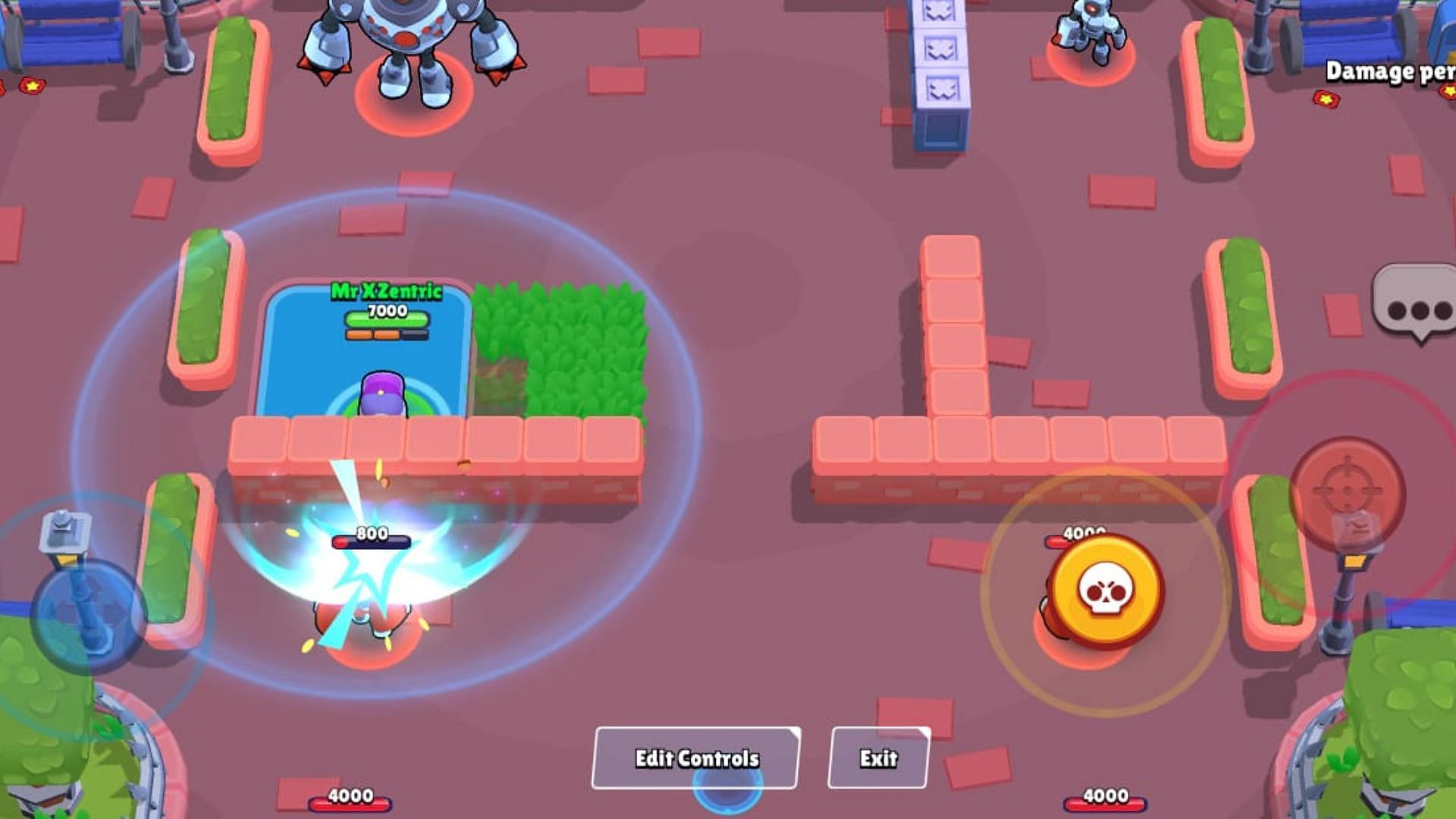 Shade can hit enemies behind walls (Image via Supercell)