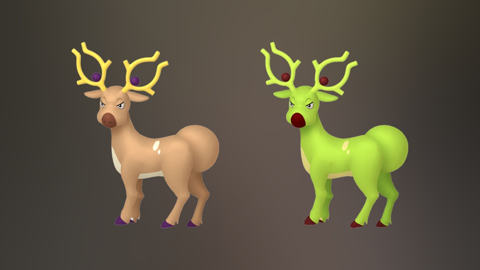 Stantler shiny comparison (Image via TPC)