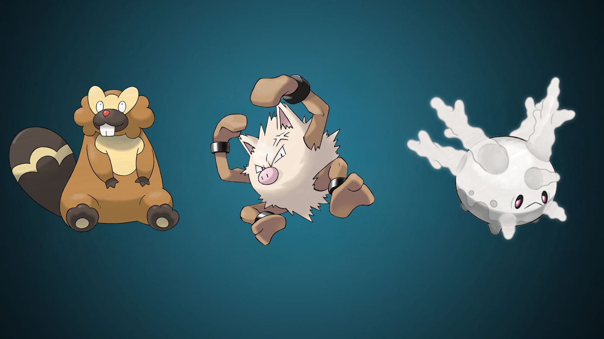 Bibarel, Primeape, and Galarian Corsola (Image via TPC)