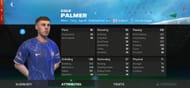Cole Palmer card attributes (Image via EA Sports)