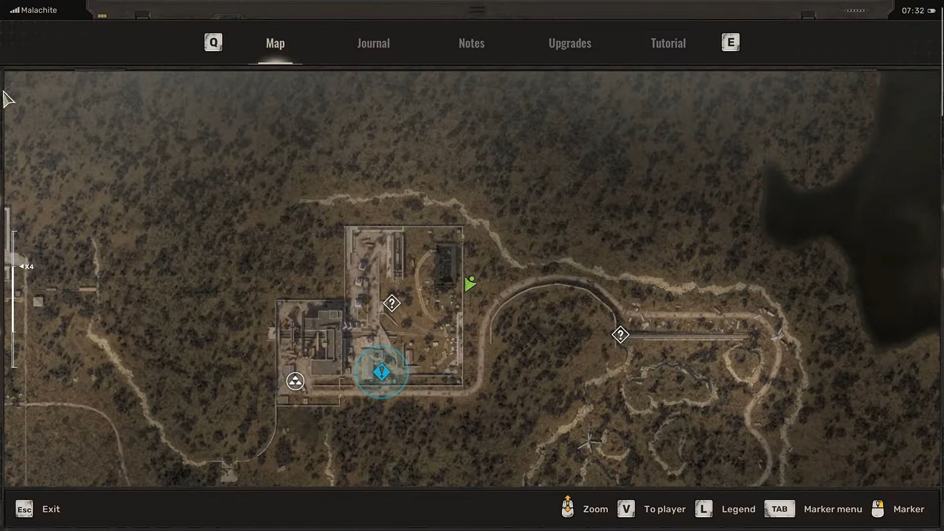 The location in the Malachite area of Stalker 2&#039;s map (Image via GSC Game World/ Youtube@ WoW Quests)