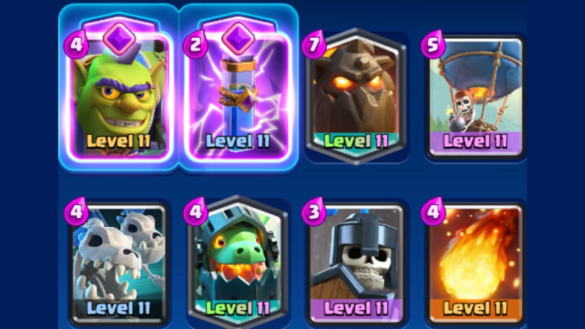 Clash Royale Lavaloon Goblin Dragons deck (Image via Supercell)