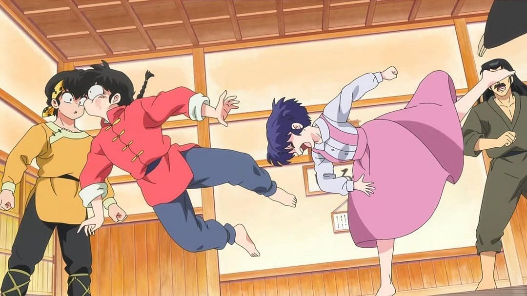 Akane Tendo slapping Ranma (Image via MAPPA)