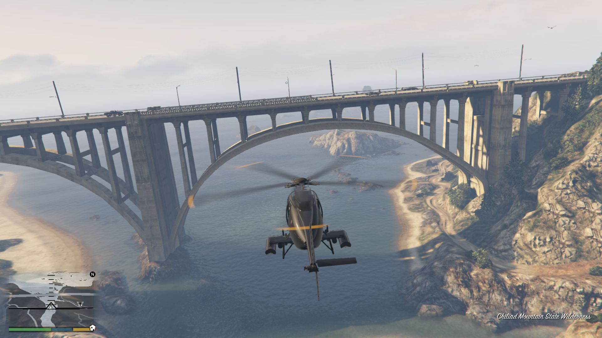 One of the locations where GTA 5 collectibles guide readers can do the Under the Bridge collectible mission. (Image via Rockstar Games)