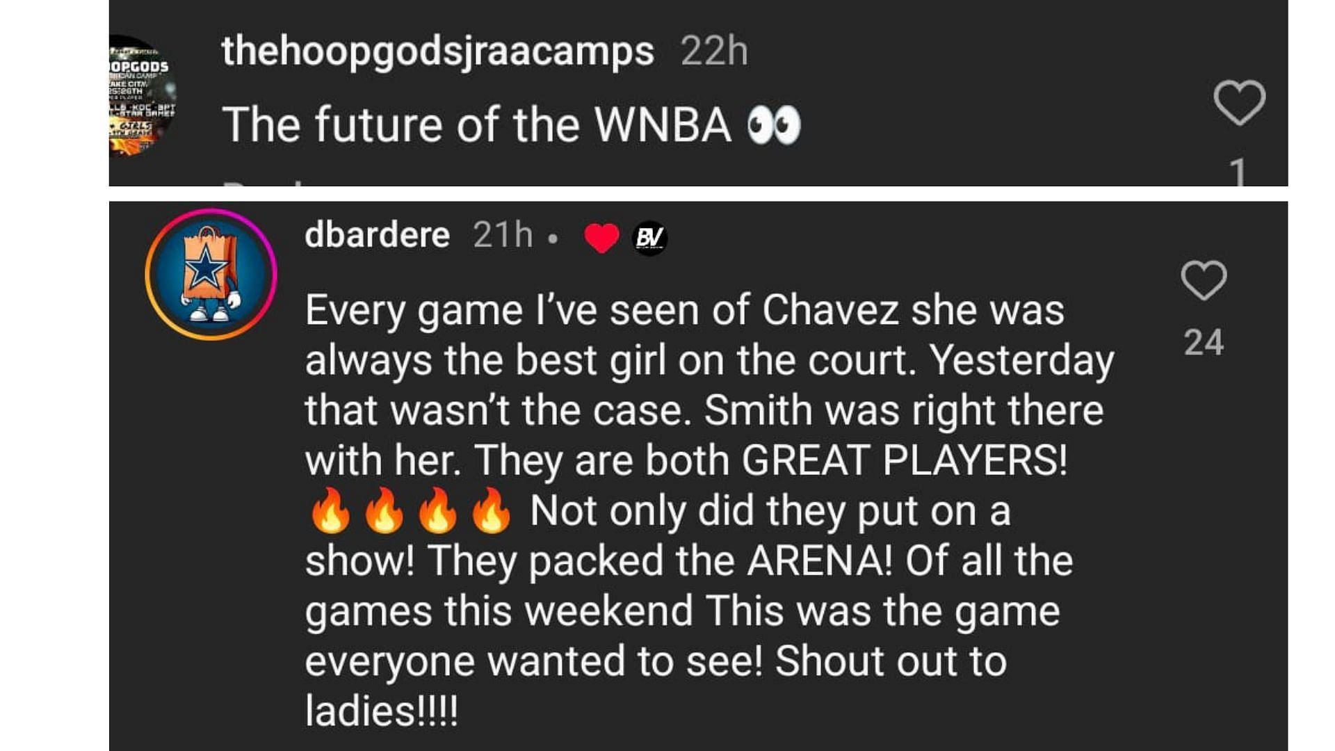 Fans commented on the post featuring Aaliyah Chavez and Kaleena Smith (Credits: IG/ billionairevsns)