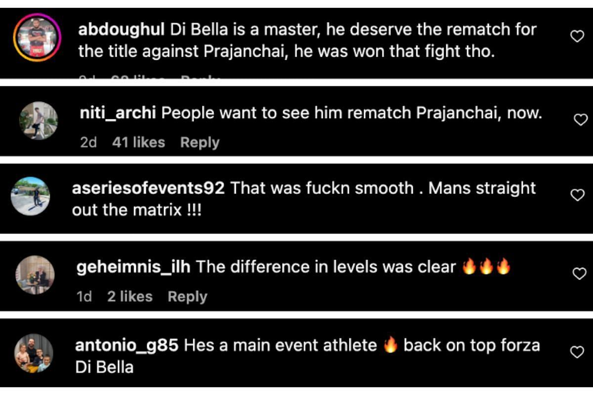 Screenshot of fans&#039; comments