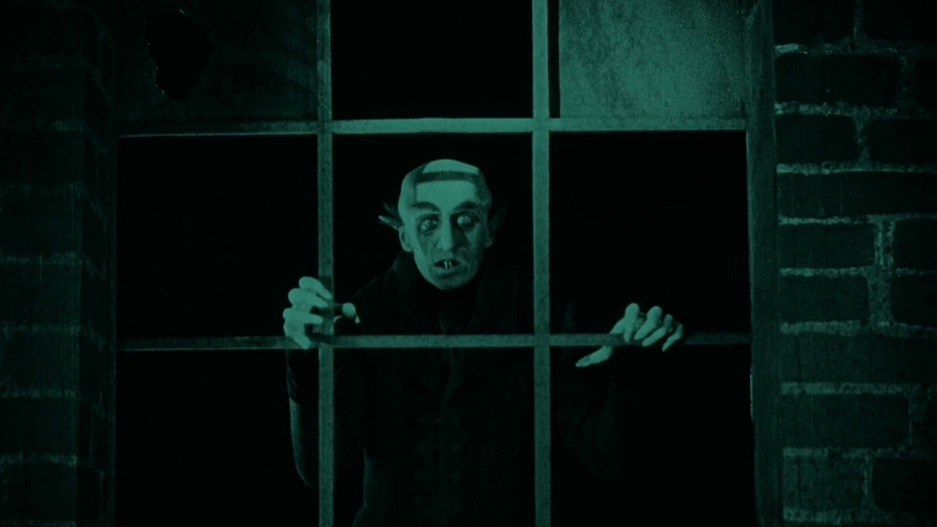 Count Orlok looking out the in Nosferatu (Image via @mubi on X)