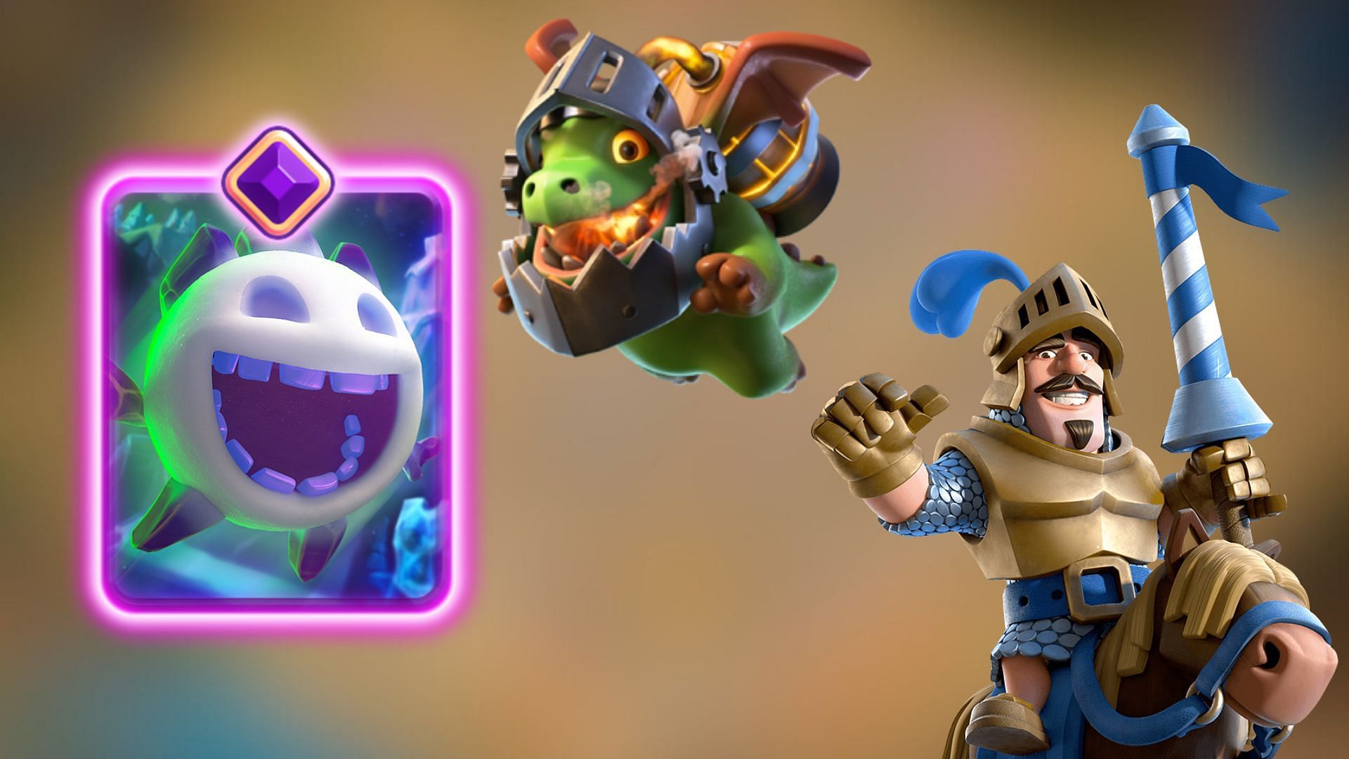 Use Ice Spirit Evolution against charged enemy troops (Image via Supercell)