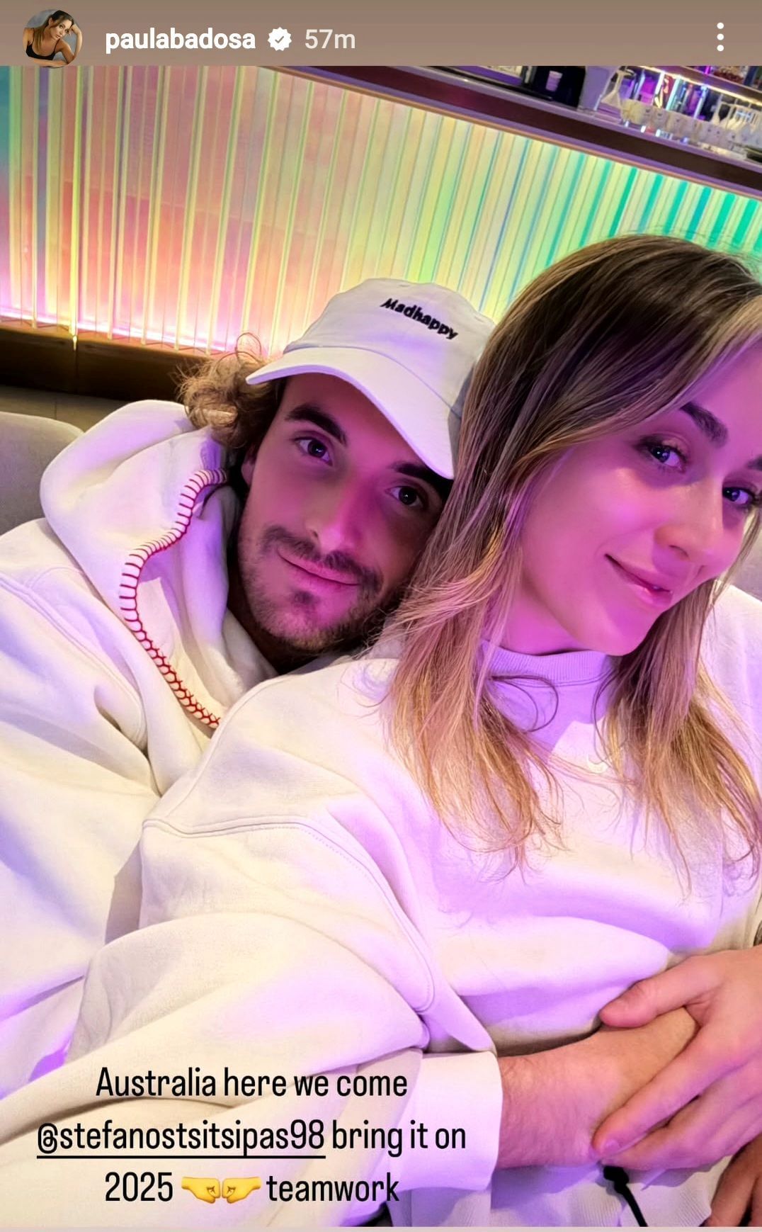 PICTURE Paula Badosa & boyfriend Stefanos Tsitsipas share adorable