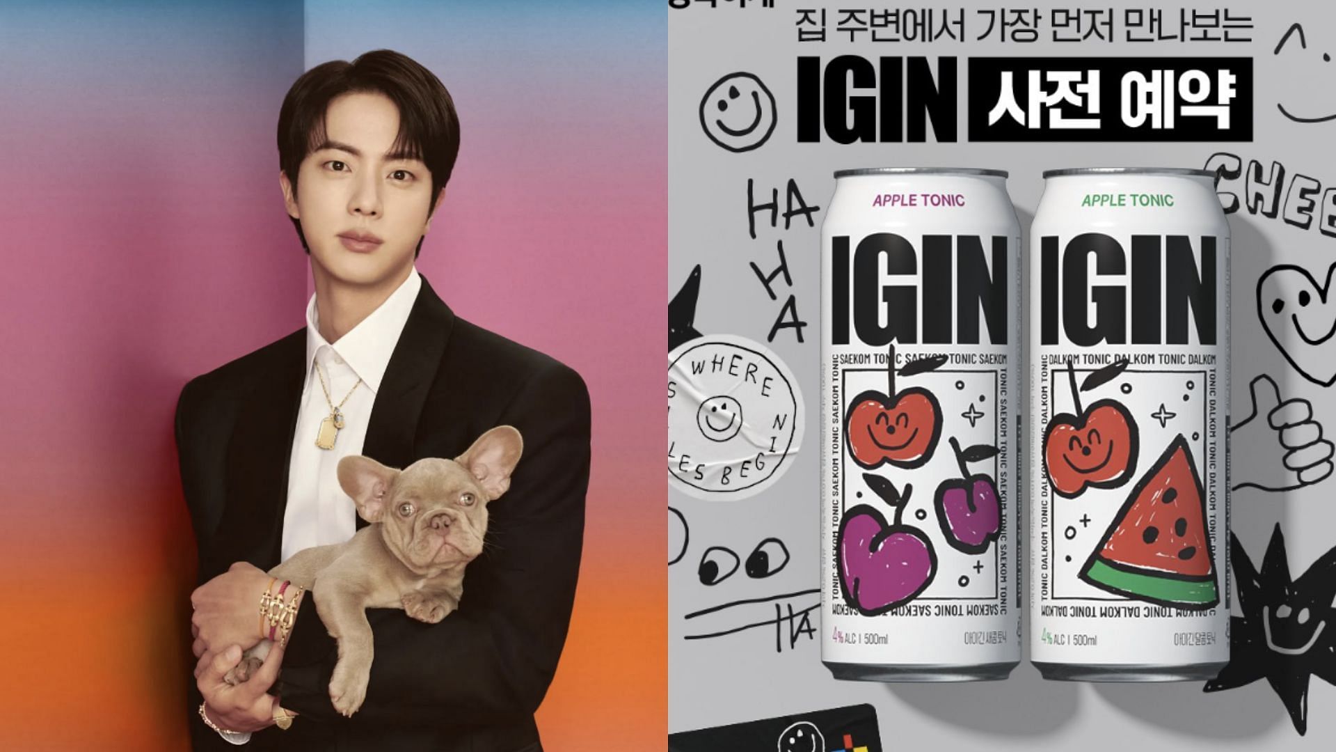 BTS&rsquo; Jin started his IGIN liquor business with celebrity chef Baek Jong-won 