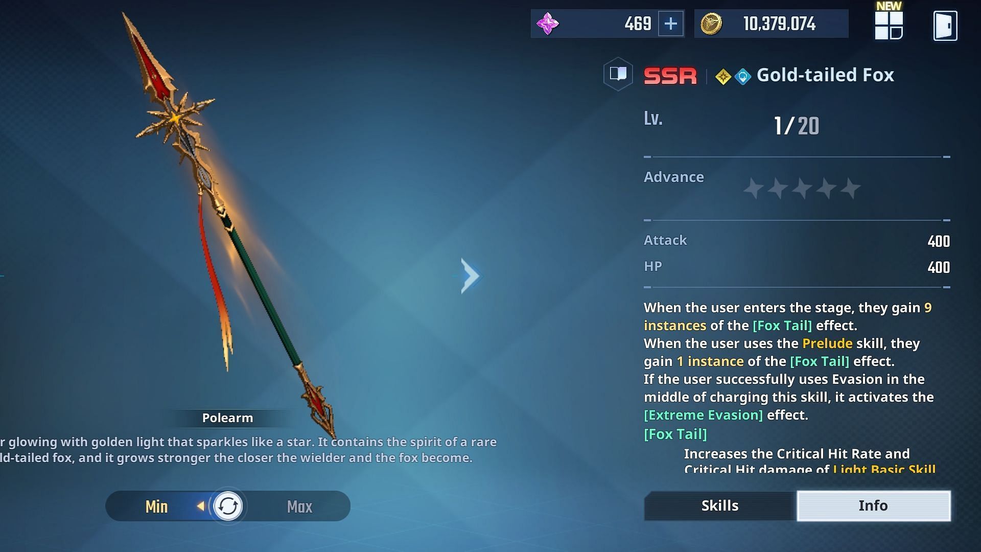 Gold-tailed Fox weapon