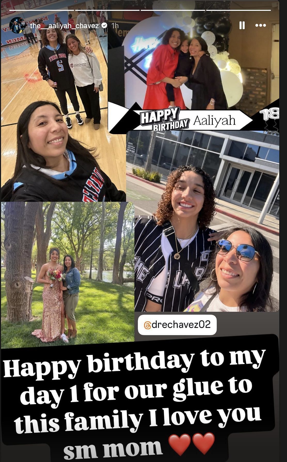 Aaliyah Chavez wishes her mother Andrea a happy birthday on Instagram