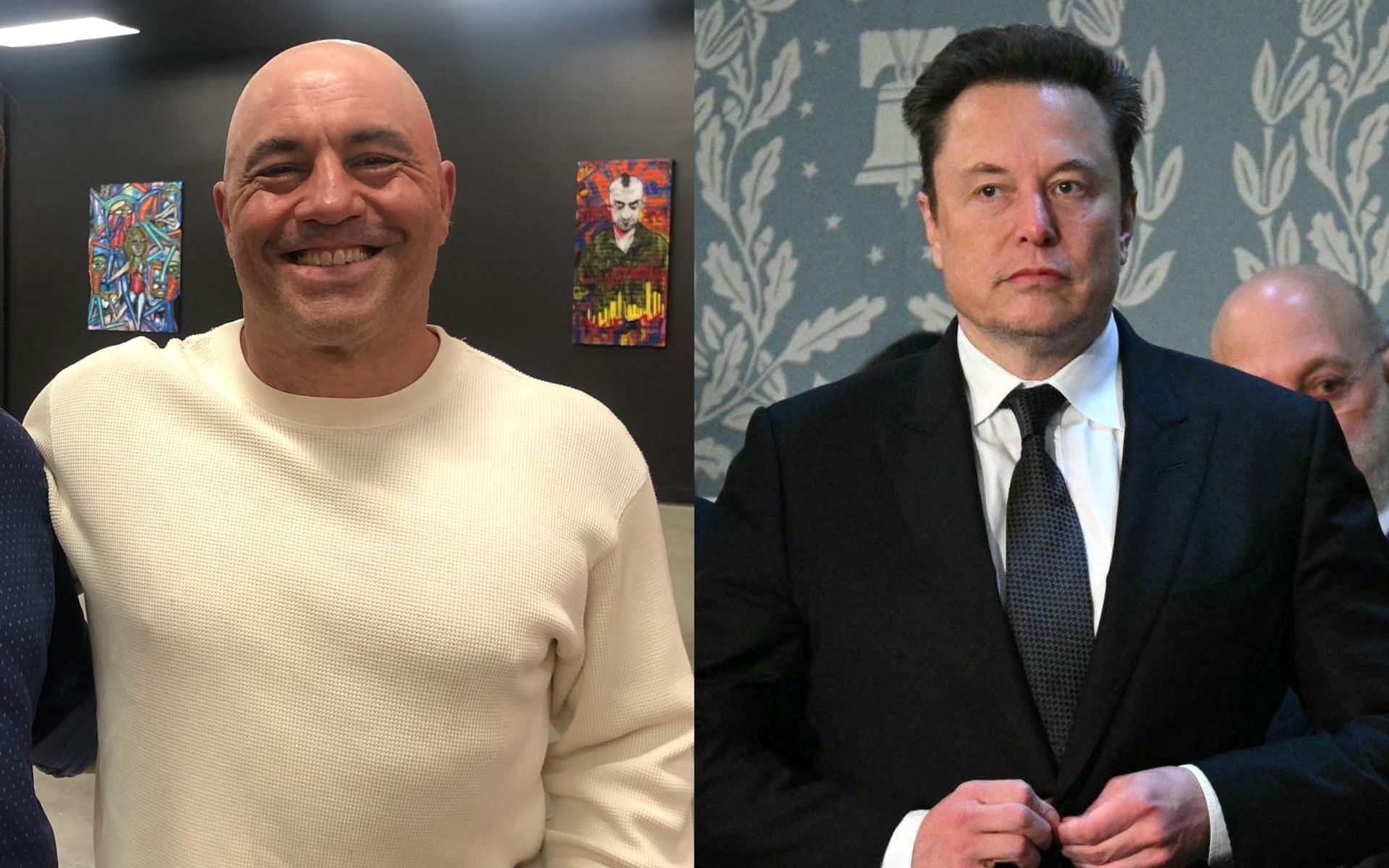 Joe Rogan (left) and Elon Musk (right) discussed the Starlink project in detail. [Images courtesy: @joerogan and @elonmusk on X]