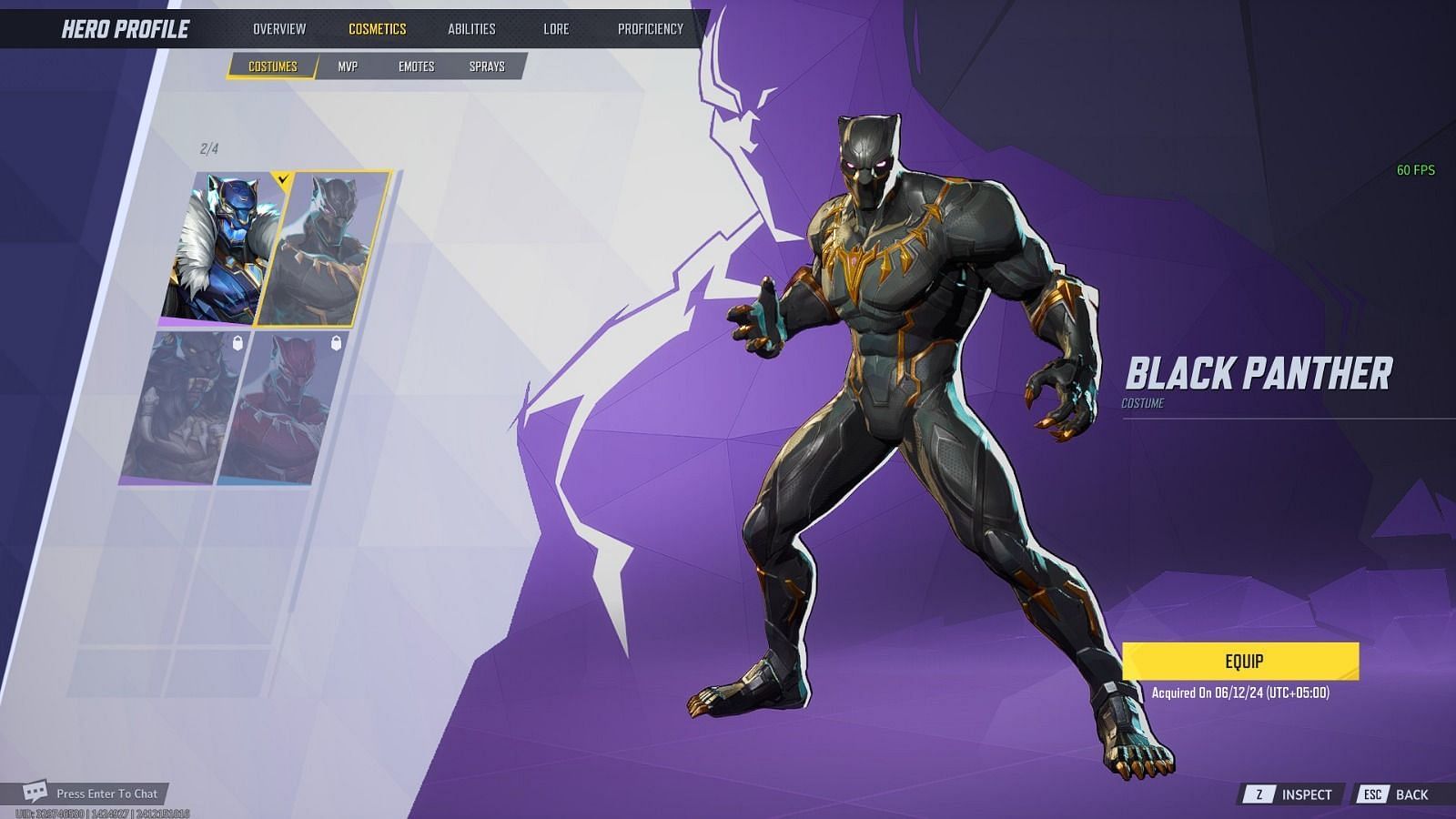 Black Panther&#039;s default skin in Marvel Rivals (Image via NetEase Games)