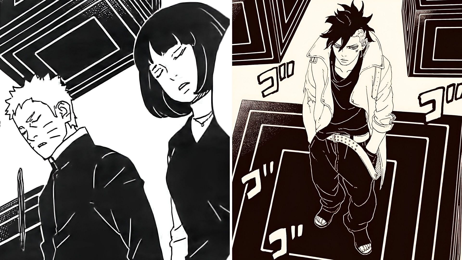 Naruto and Hinata sealed inside a separate time-space )Image via Mikio Ikemoto and Masashi Kishimoto/Shueisha)