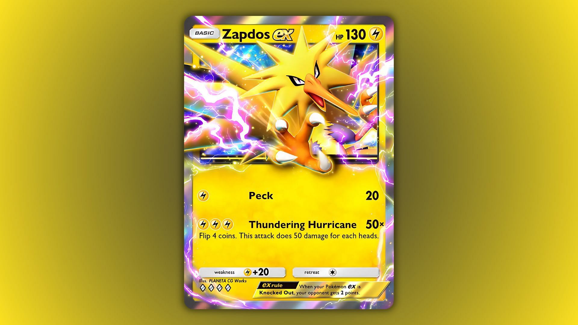 Zapdos ex as seen in the game (Image via The Pokemon Company)