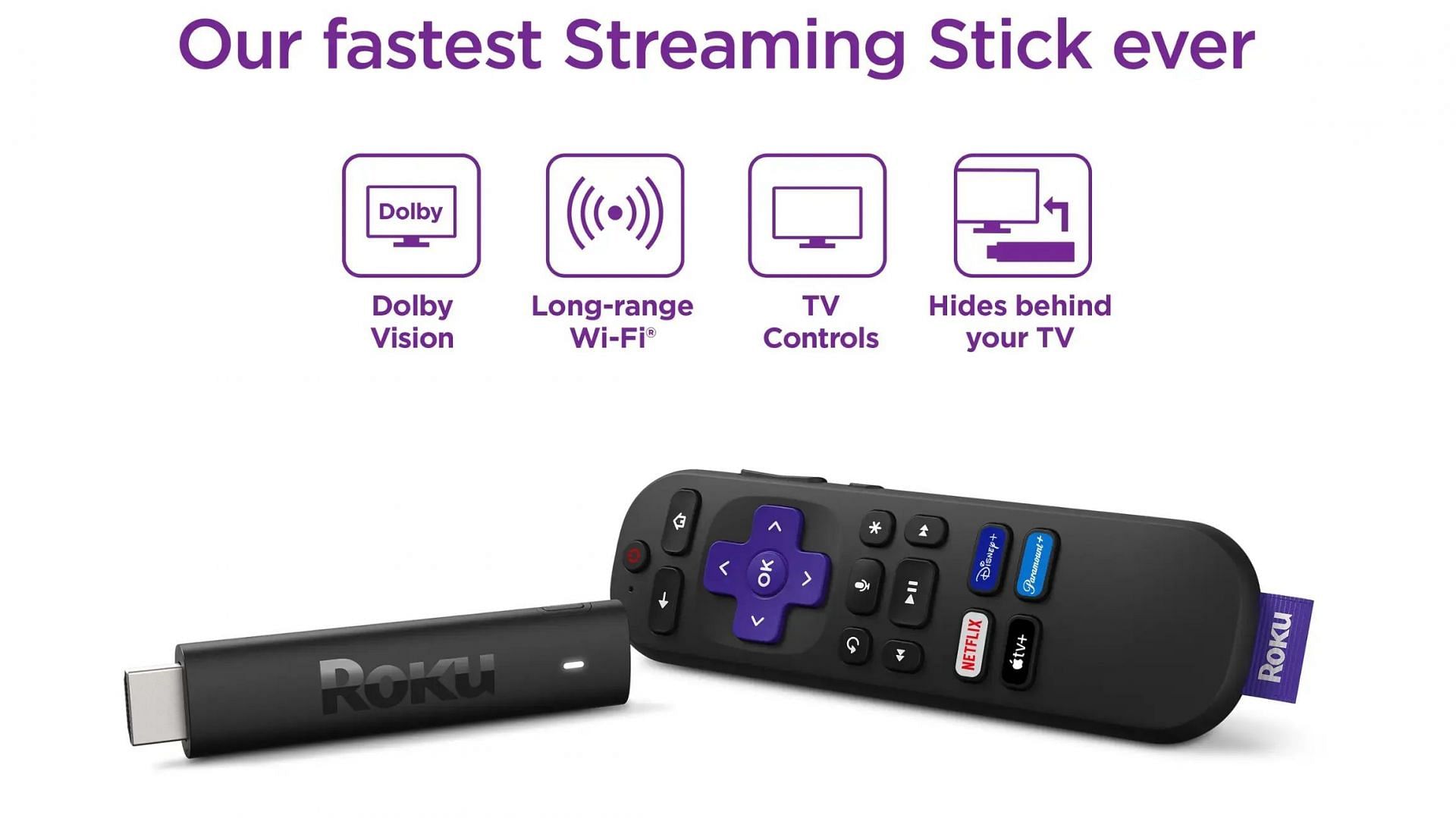 A few features of the Roku 4K Streaming Stick (Image via Roku)