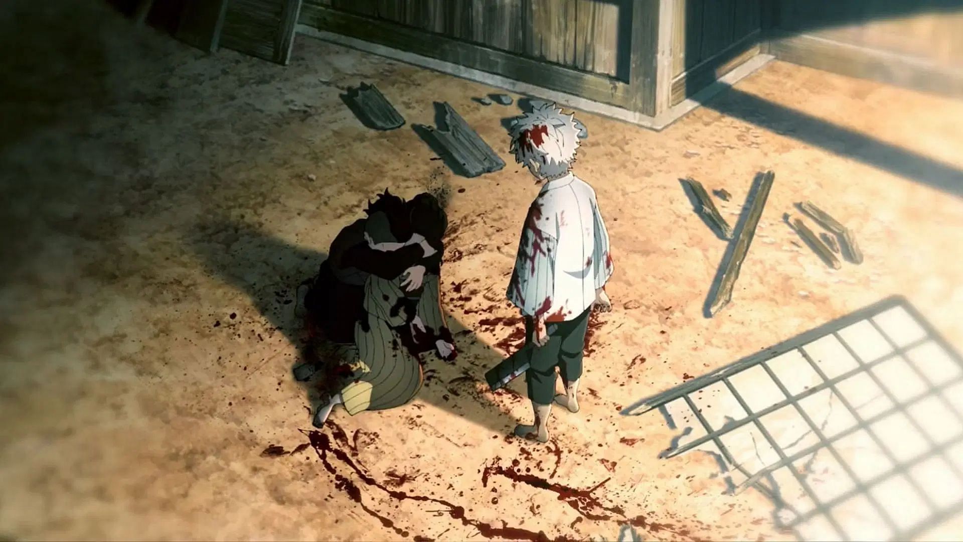 Sanemi had to kill his mother who had turned into a demon (Image via Studio Ufotable)